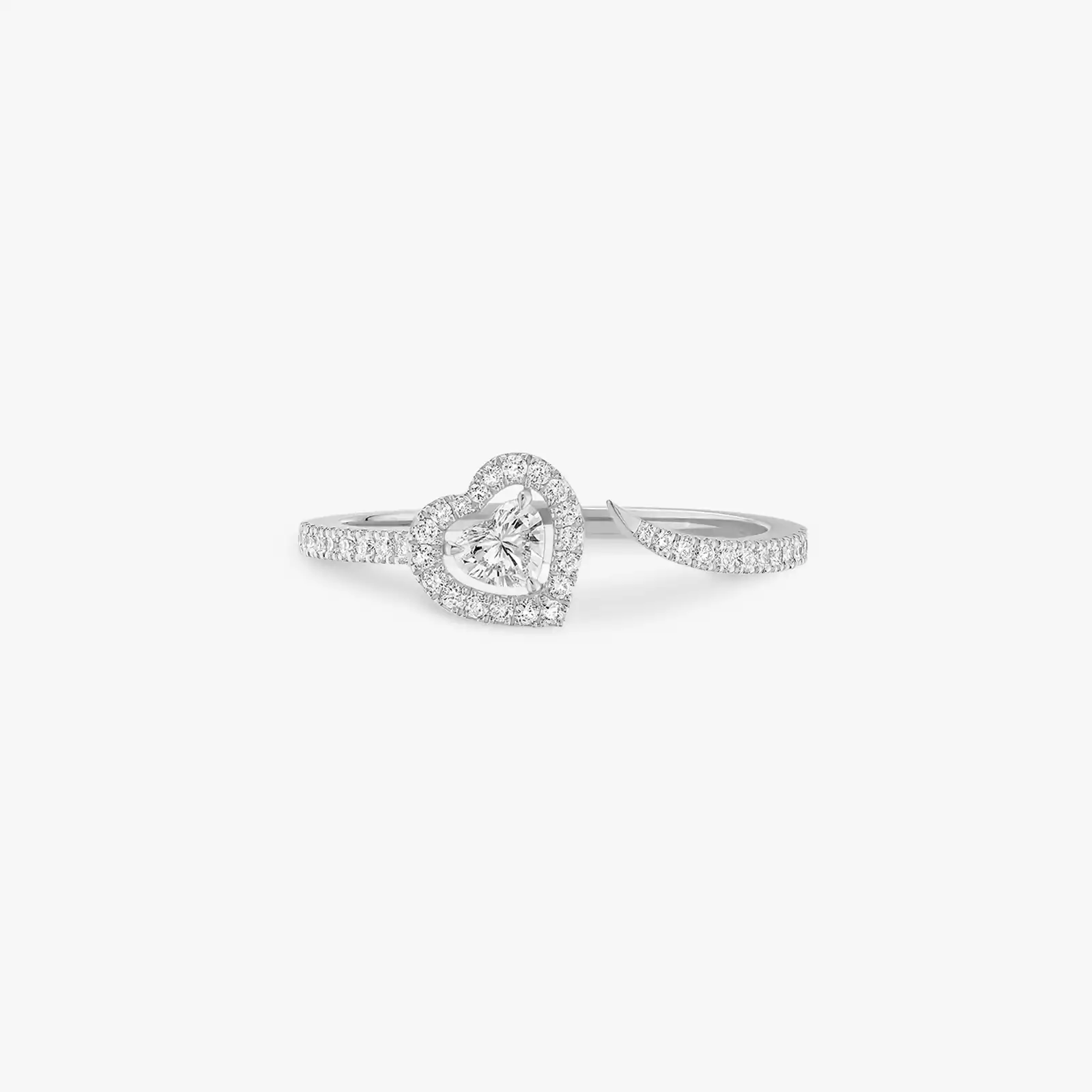 Joy Cœur 0.15-carat Diamond Pavé  White Gold For Her Diamond Ring 11438-WG
