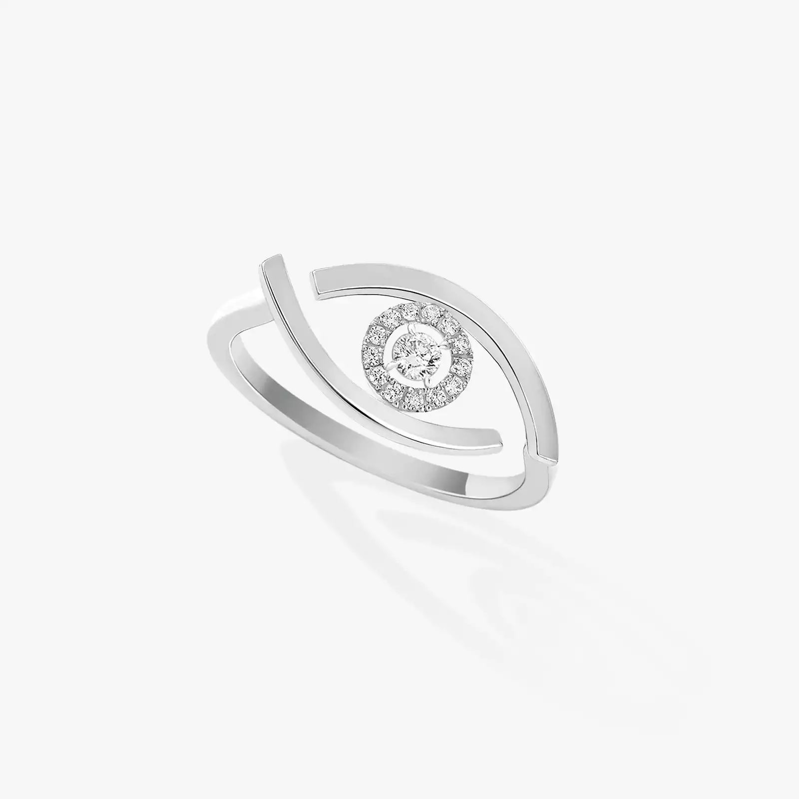 Кольцо Для нее Белое золото Бриллиантами Кольцо Lucky Eye 10036-WG