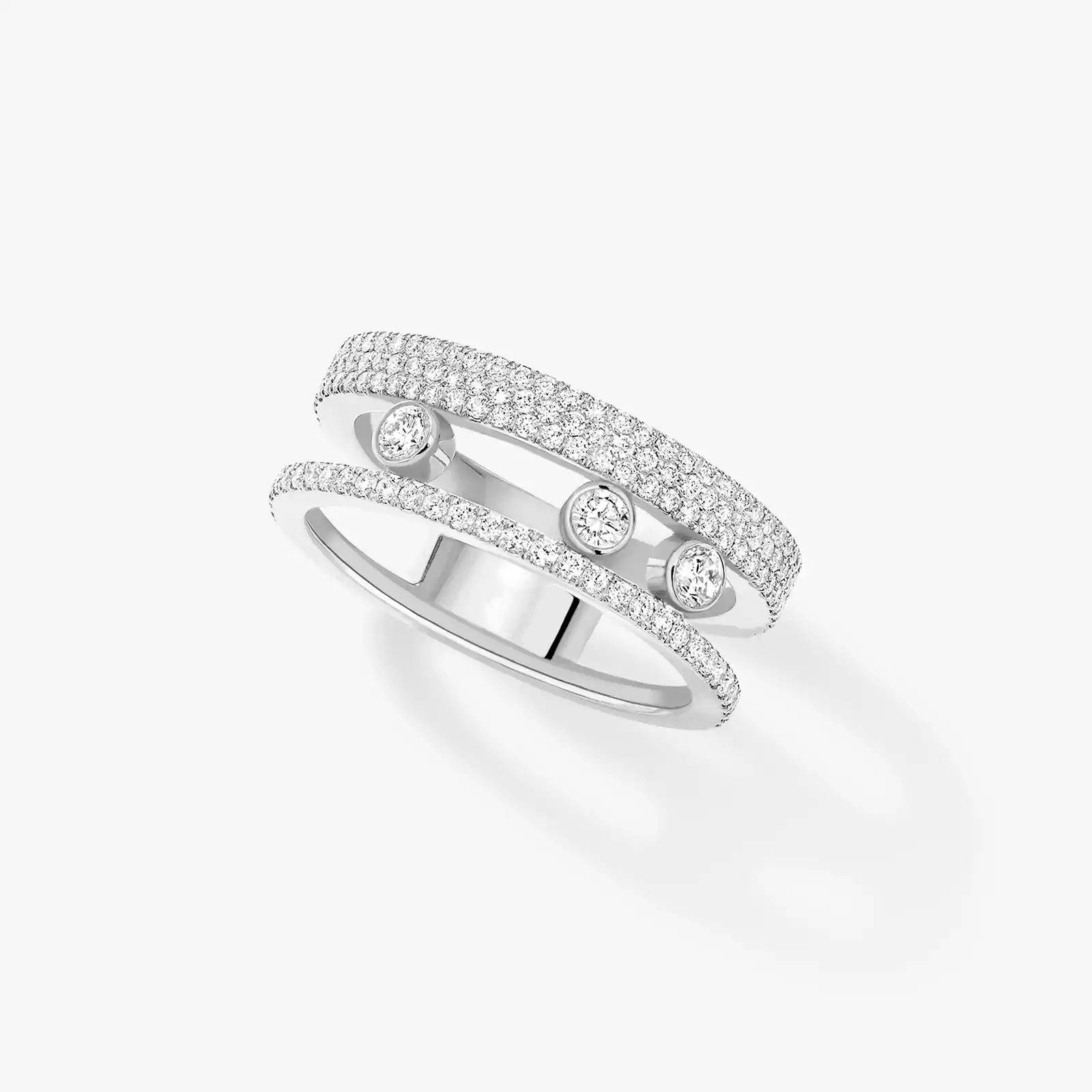 Move Romane Pavé White Gold For Her Diamond Ring 07128-WG