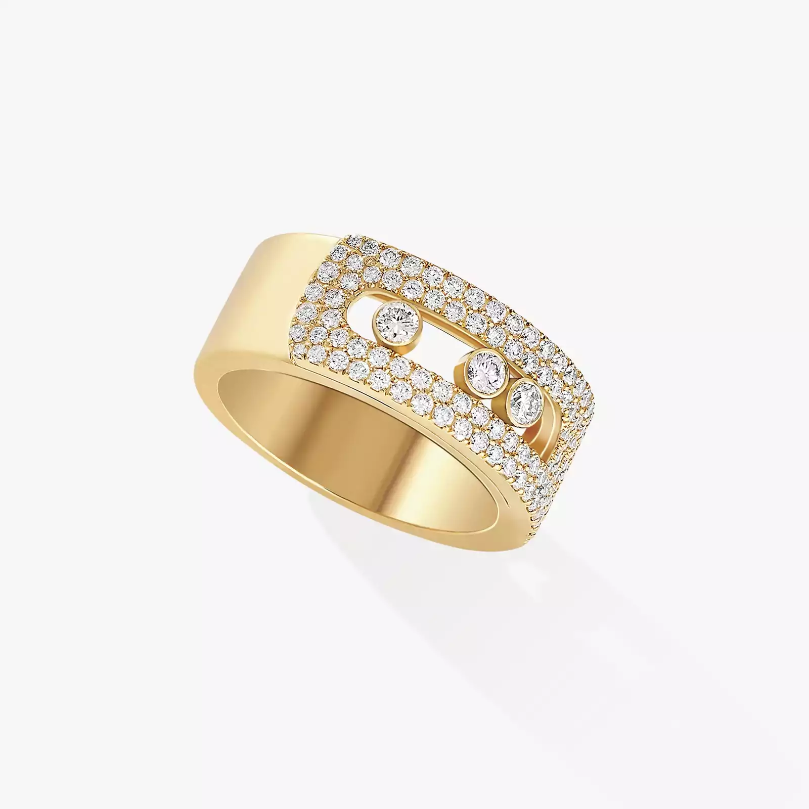 Ring For Her Yellow Gold Diamond Move Noa LM Pavé 10102-YG