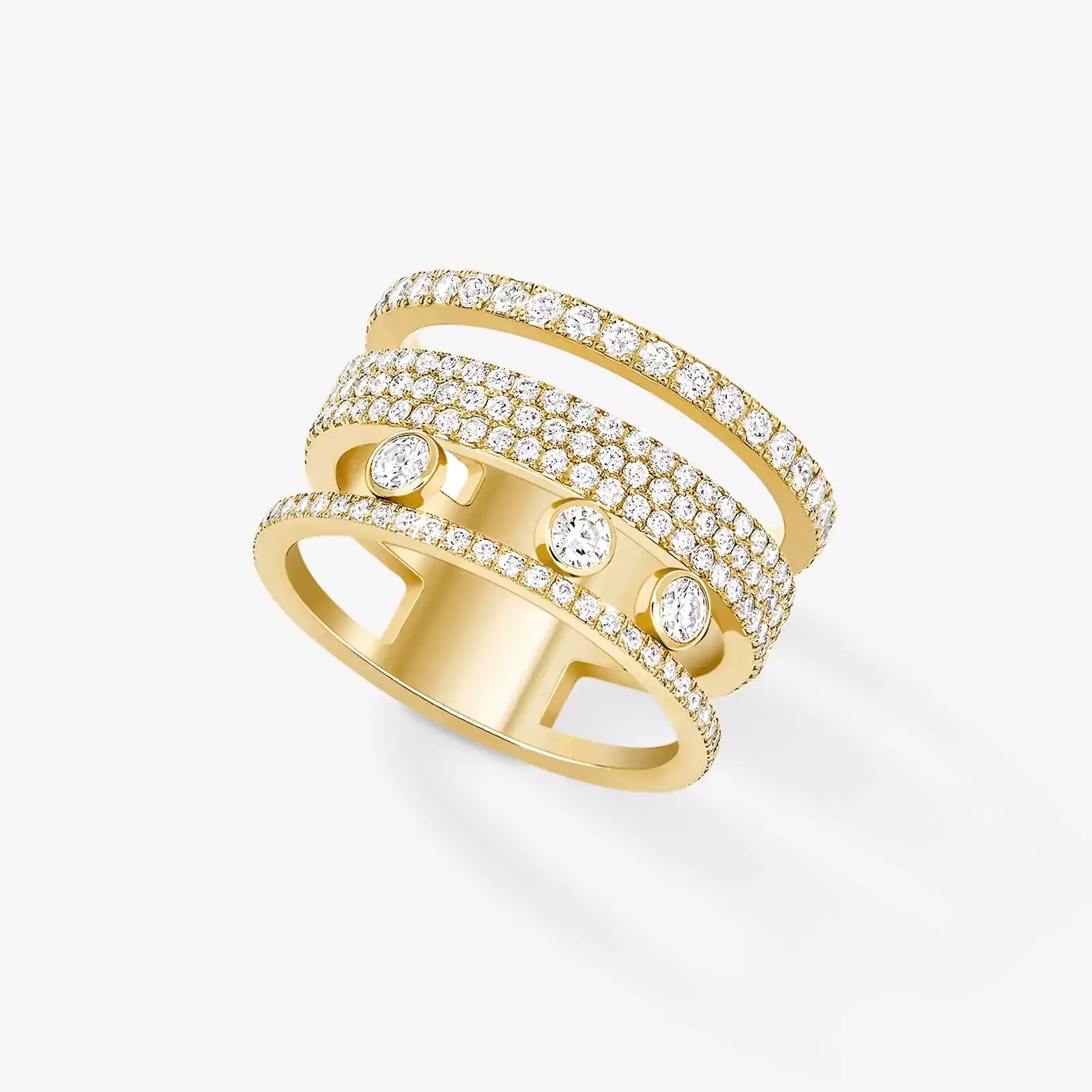 Move Romane LM Pavé  Yellow Gold For Her Diamond Ring 07205-YG