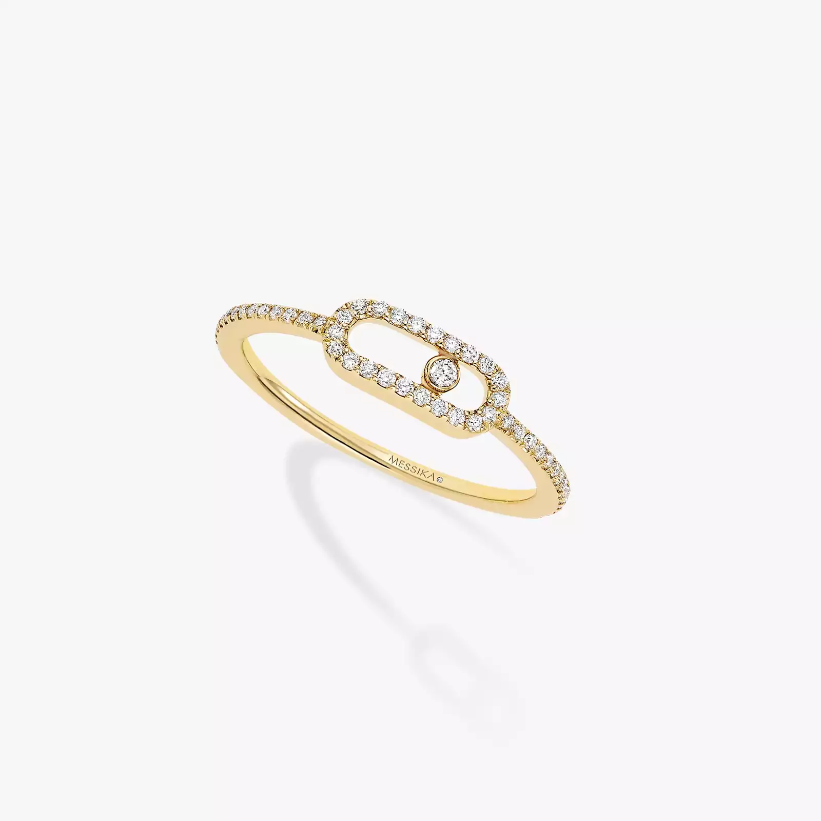 Ring For Her Yellow Gold Diamond Move Uno Pavé 05630-YG