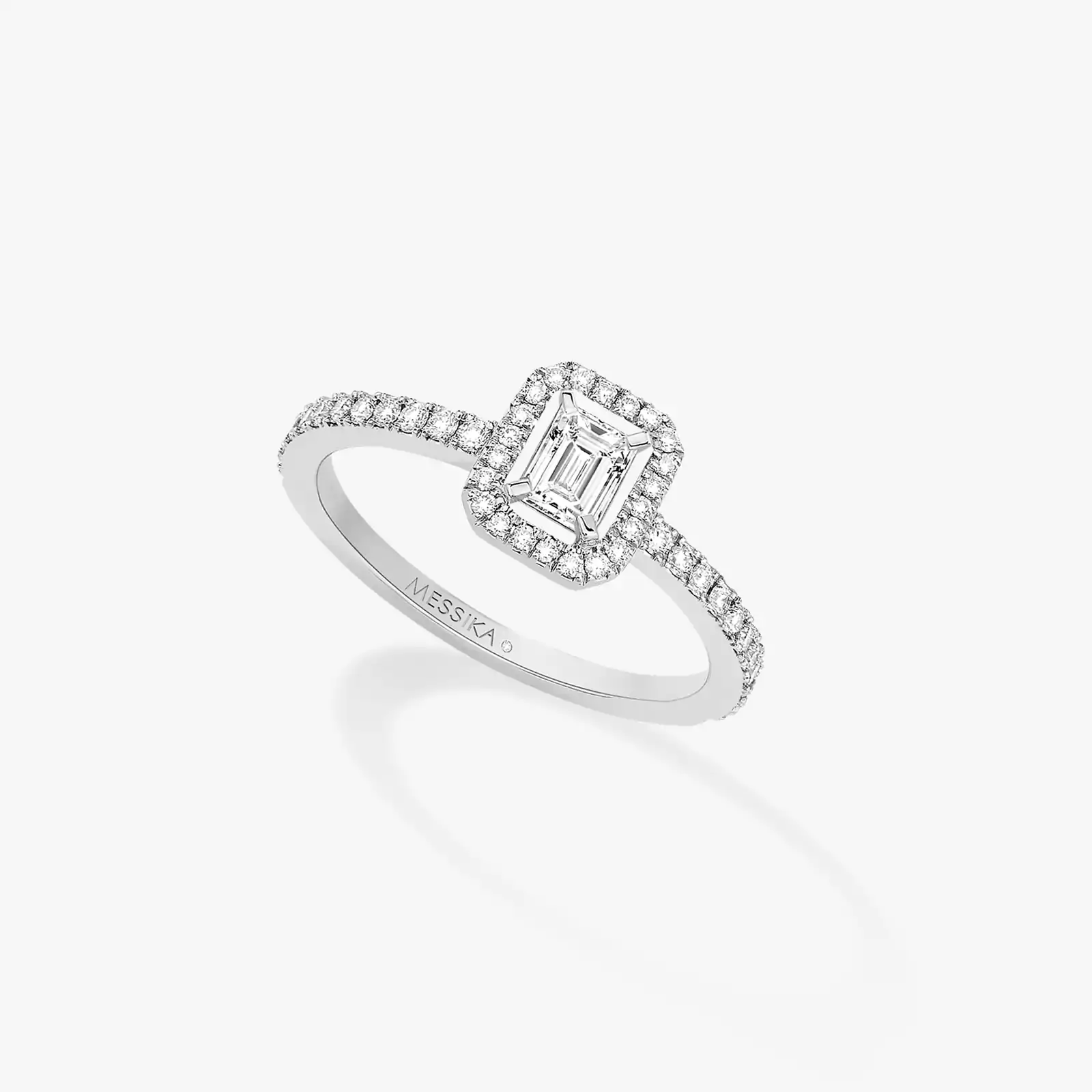 Solitaire M-Love Emeraude Für sie Diamant Ring Weißgold 08014-WG