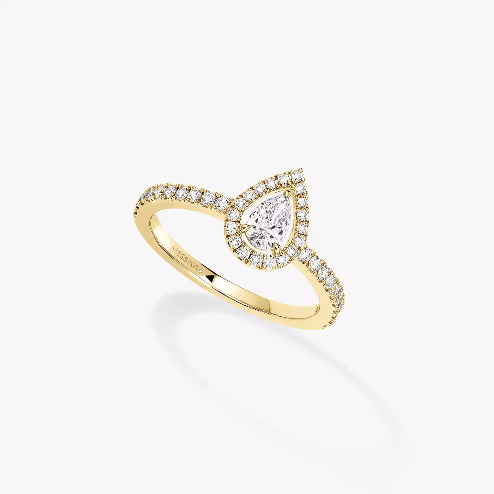 خاتم امرأة ذهب أصفر الماس ماسة Joy على شكل إجاصة 0.25 قيراط 05220-YG