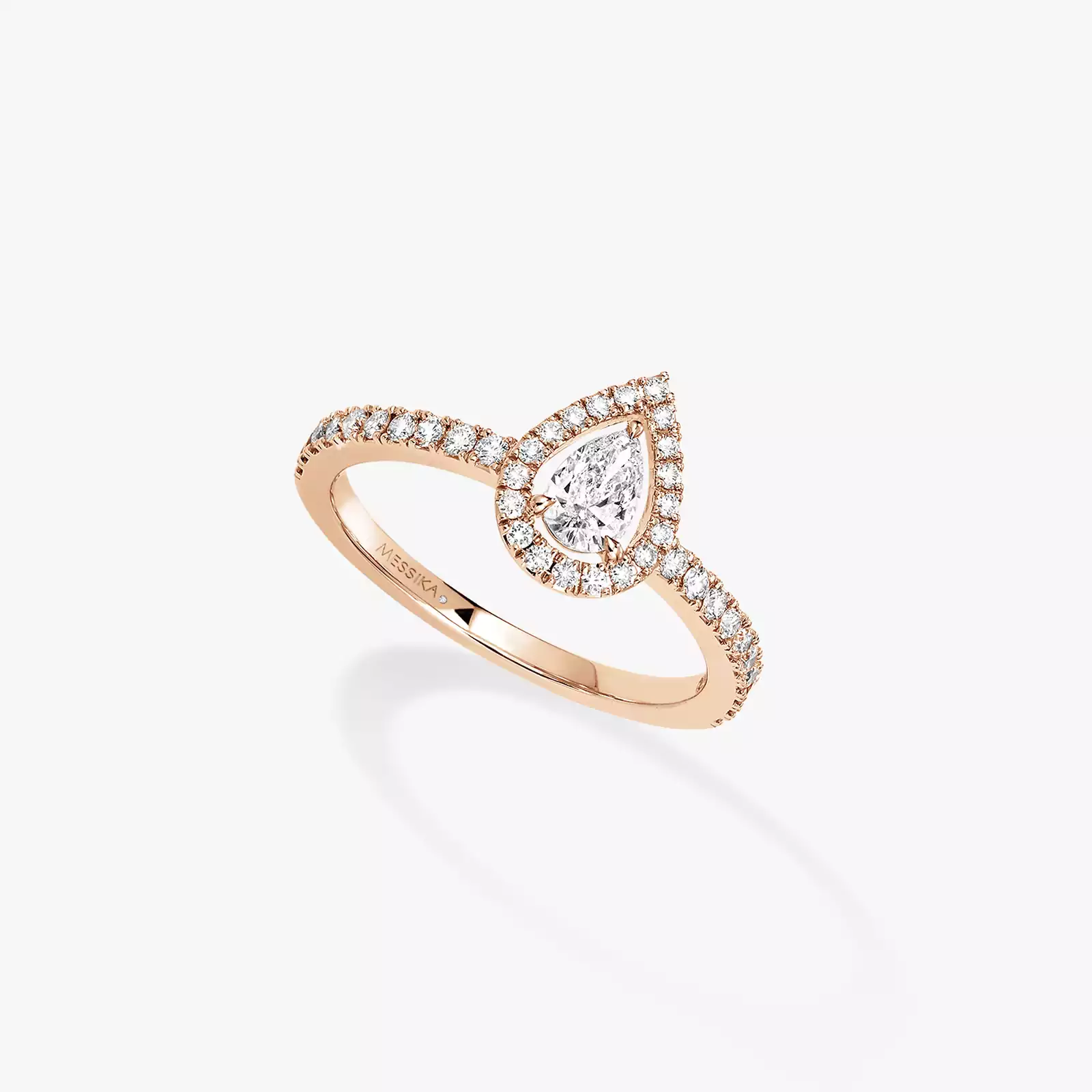 Joy Pear Cut Diamond 0.25ct Pink Gold For Her Diamond Ring 05220-PG