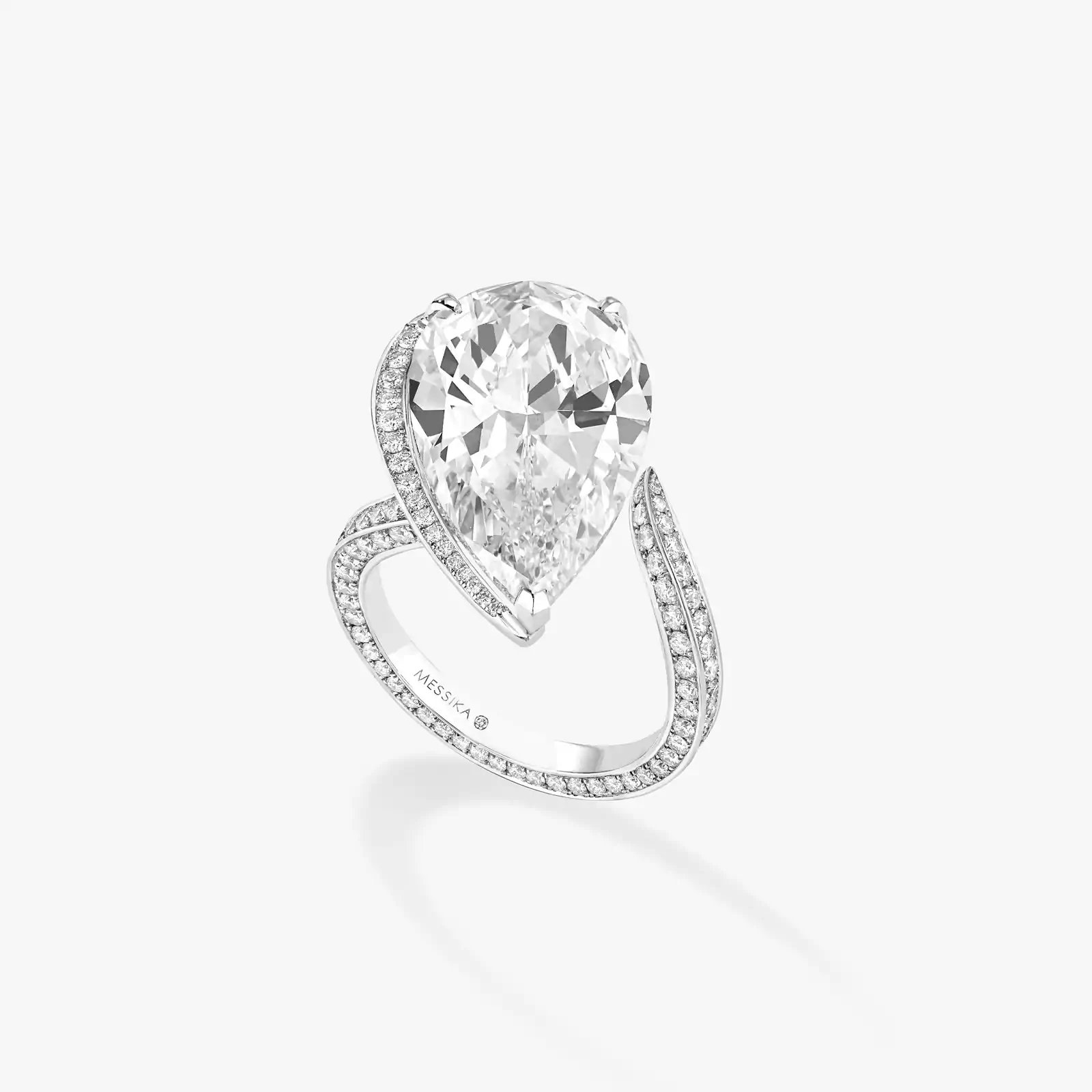 Demi-Lune Für sie Diamant Ring Weißgold 08699-WG