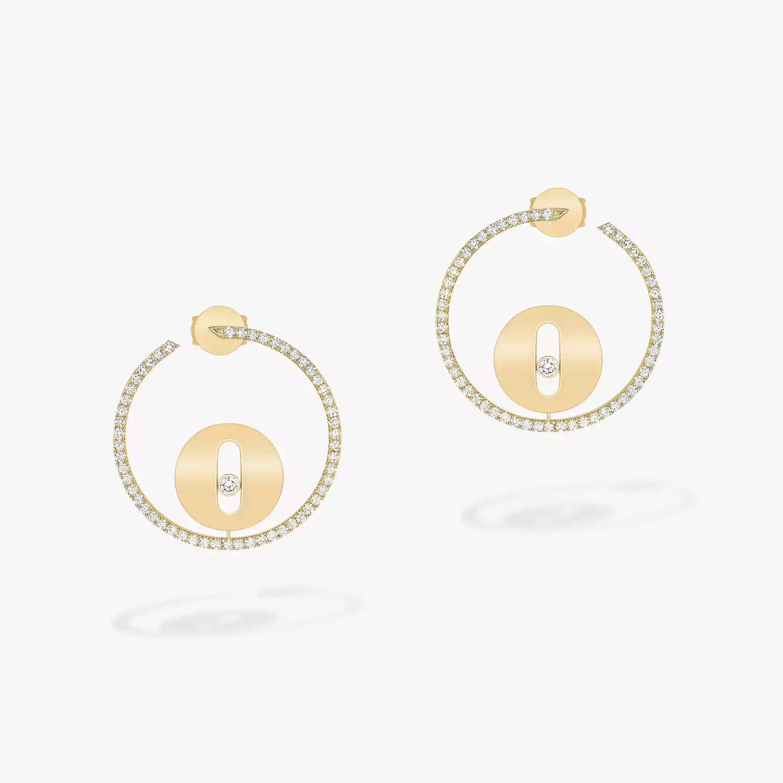 Créoles Lucky Move SM Yellow Gold For Her Diamond Earrings 07515-YG
