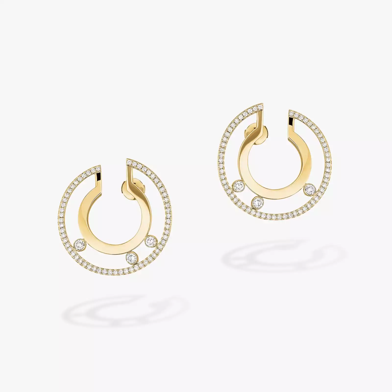 Move Romane Small Hoop Yellow Gold For Her Diamond Earrings 06689-YG