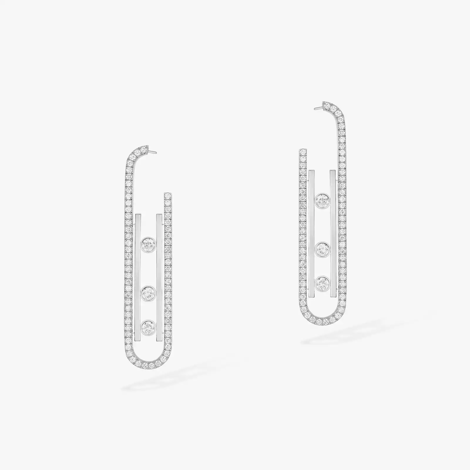 Boucles d'oreilles Move 10th SM White Gold For Her Diamond Earrings 10811-WG