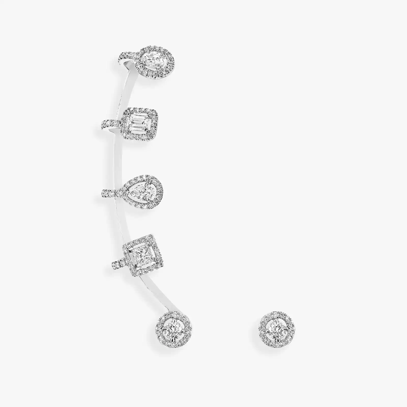 Boucles d'oreilles Femme Or Blanc Diamant My Twin Multiformes 06158-WG