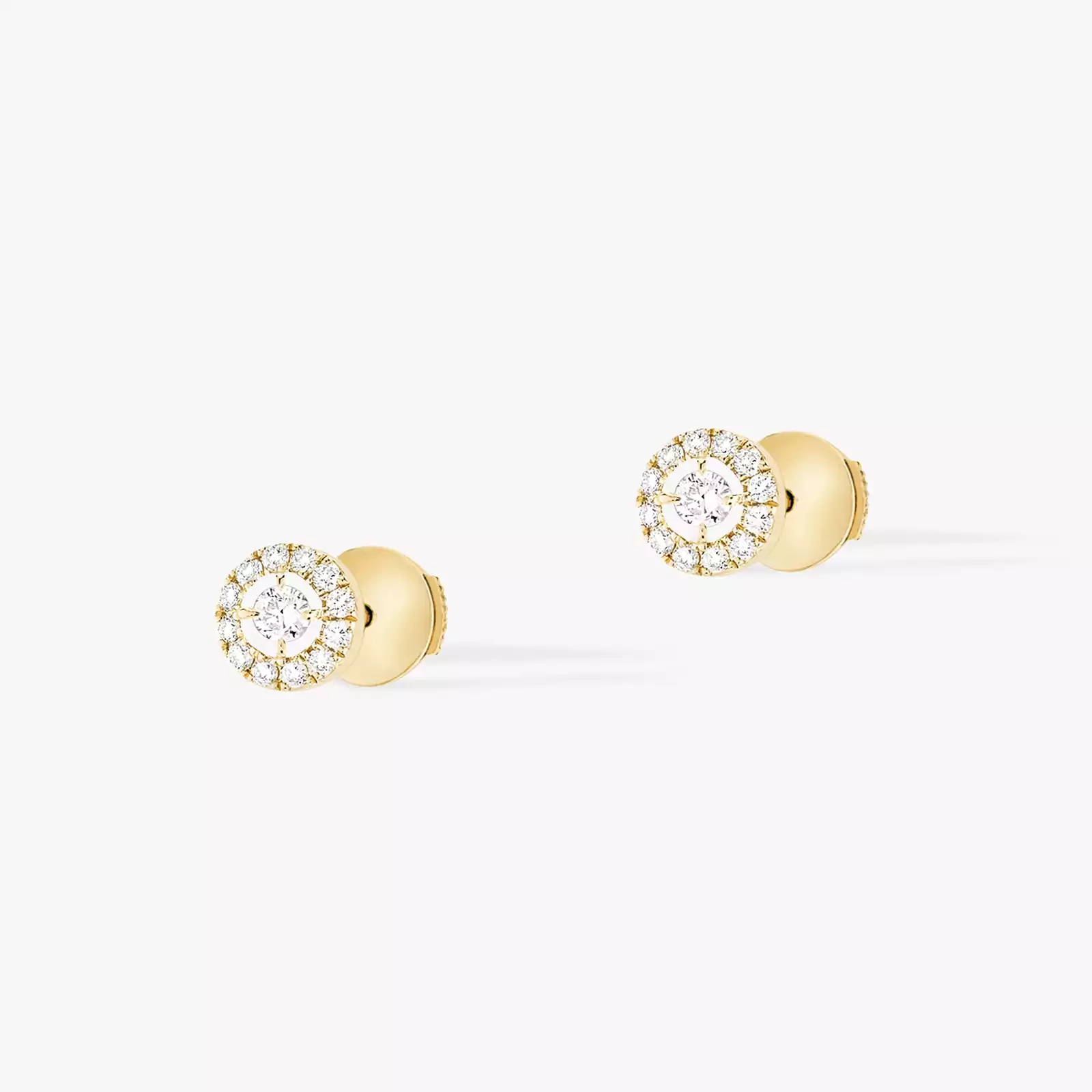 Joy Round Diamonds SM Yellow Gold For Her Diamond Earrings 06954-YG