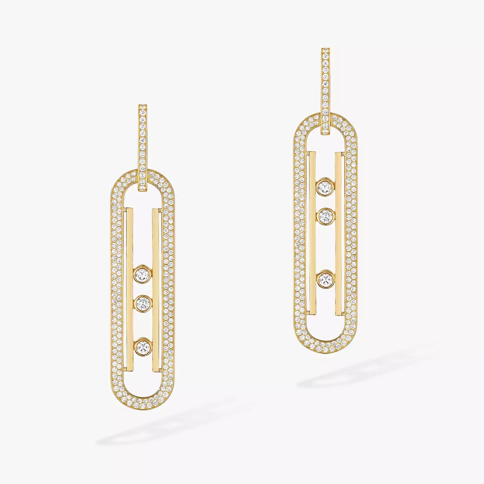 Move 10th Anniversary XL Yellow Gold For Her Diamond Earrings 06823-YG