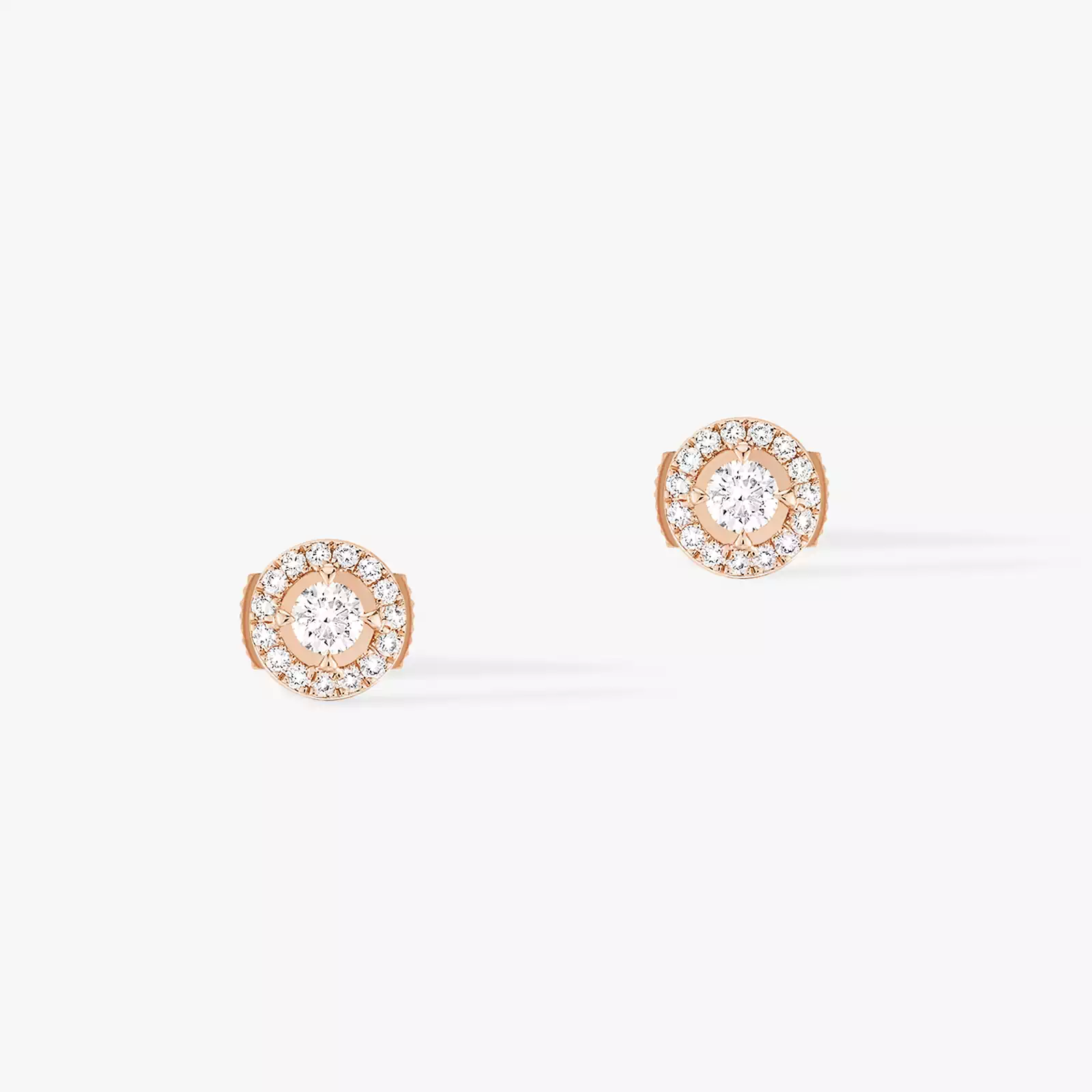 Joy Round Diamonds 0.10ct x 2 Pink Gold For Her Diamond Earrings 06991-PG