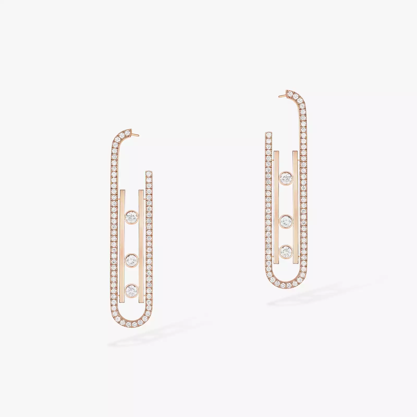 Boucles d'oreilles Move 10th SM Pink Gold For Her Diamond Earrings 10811-PG