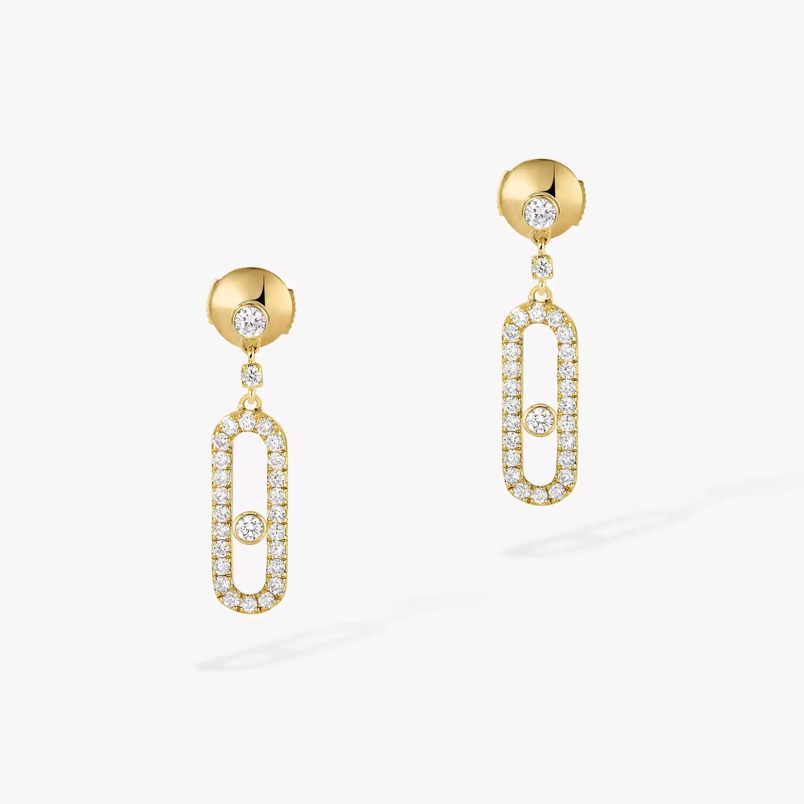 Earrings For Her Yellow Gold Diamond Move Uno Stud 05631-YG