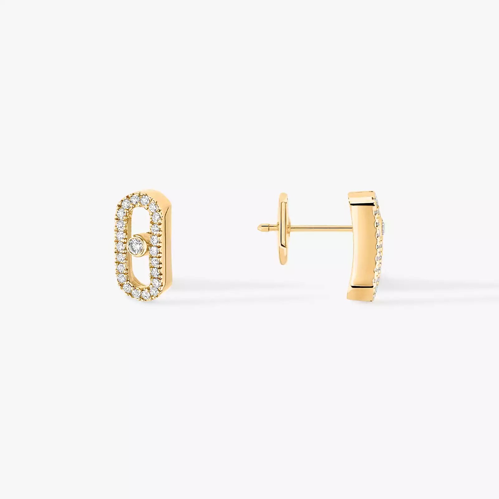 Puces Move Uno Yellow Gold For Her Diamond Earrings 05634-YG