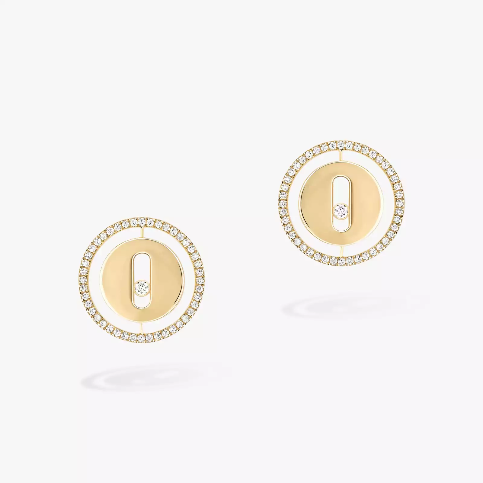 Earrings For Her Yellow Gold Diamond Lucky Move Stud 11571-YG