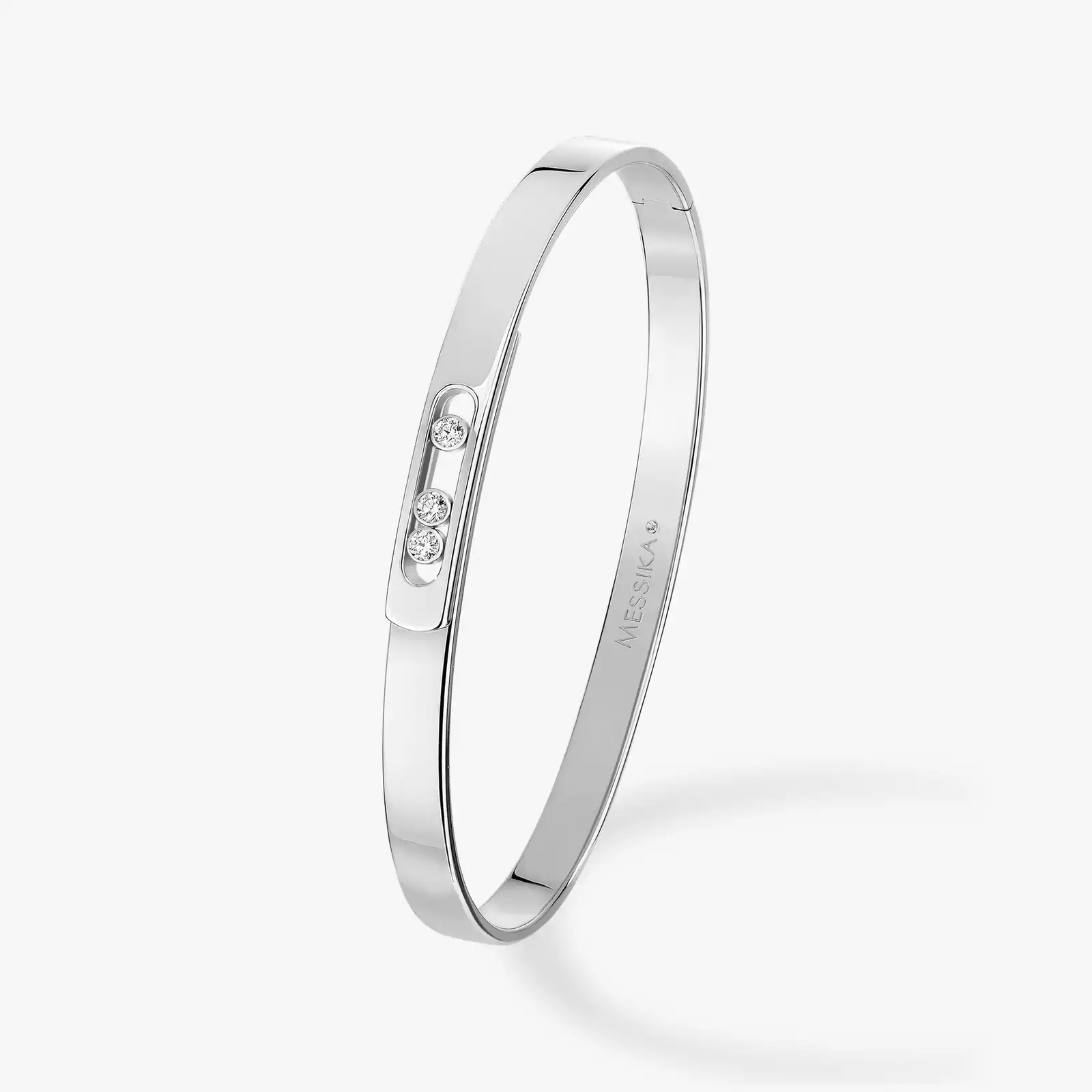 Bracelet Femme Or Blanc Diamant Bangle Move Noa PM 10092-WG
