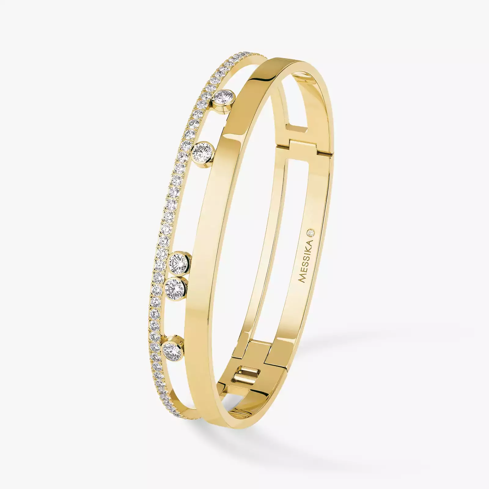 Bracelet Femme Or Jaune Diamant Bangle Move Romane GM  06747-YG