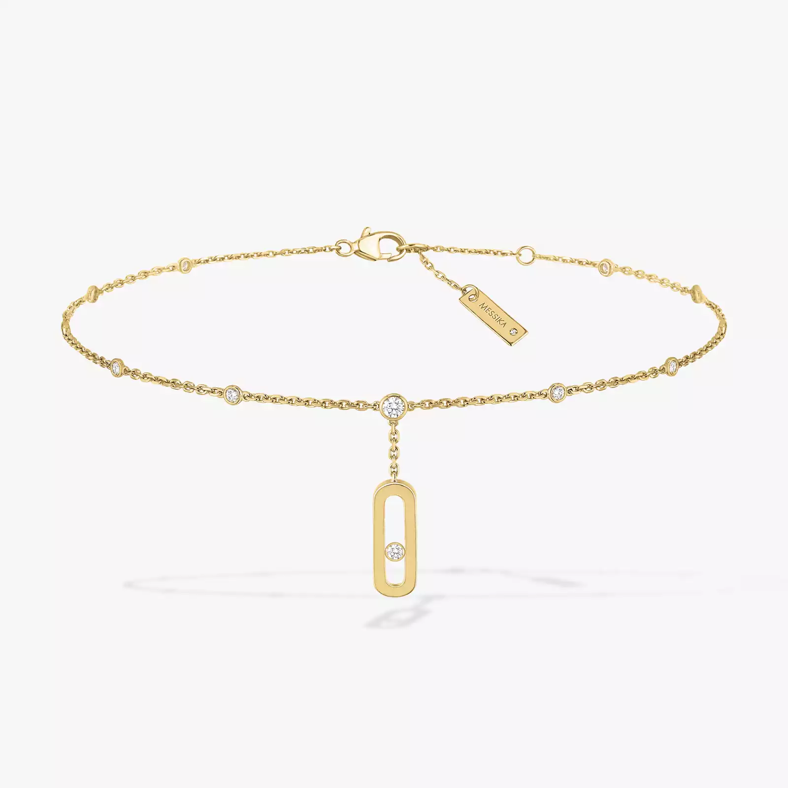 Bracelet For Her Yellow Gold Diamond Move Uno Ankle Bracelet 10100-YG