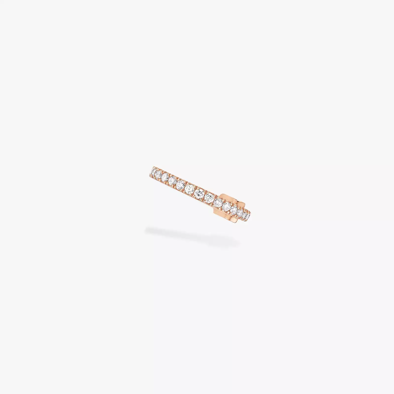 Pendiente Mujer Oro rosa Diamante Pendiente individual medio de clip Gatsby 10031-PG