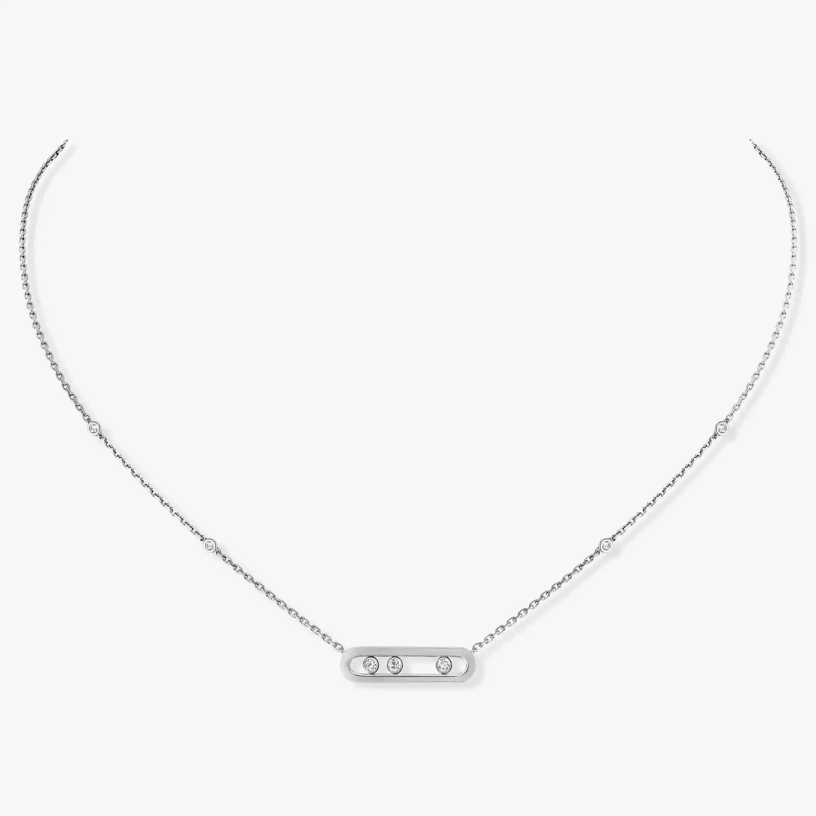 Collier Femme Or Blanc Diamant Baby Move 04323-WG