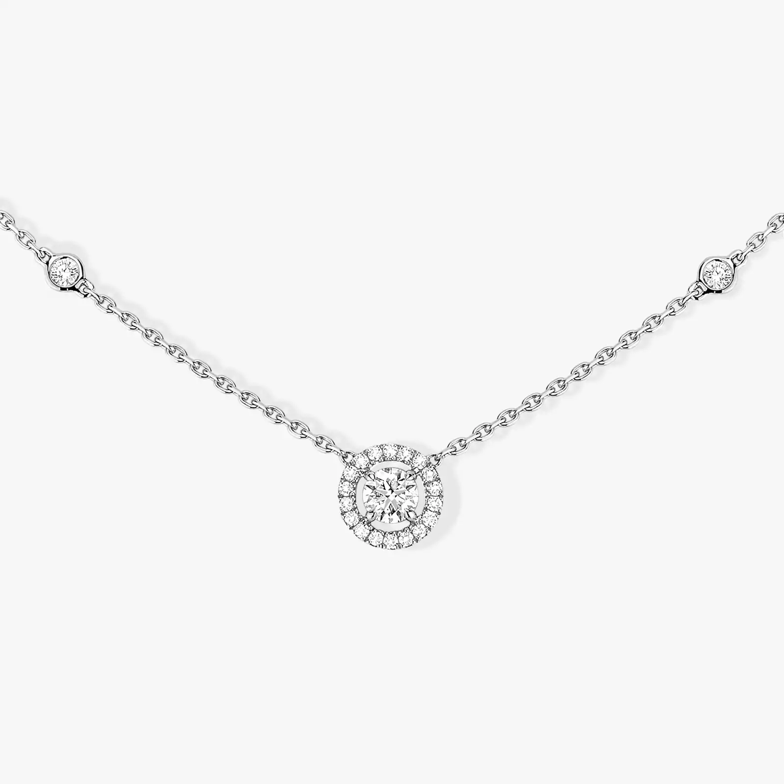 Necklace For Her White Gold Diamond Joy Round Diamond 0.20ct 04281-WG