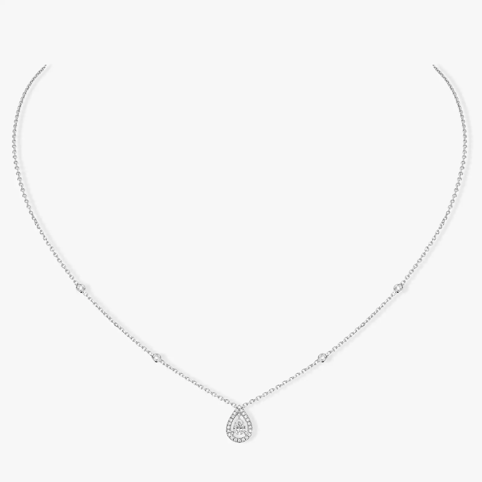 Collar Mujer Oro blanco Diamante Joy Diamante Pera 0,25 ct 05224-WG