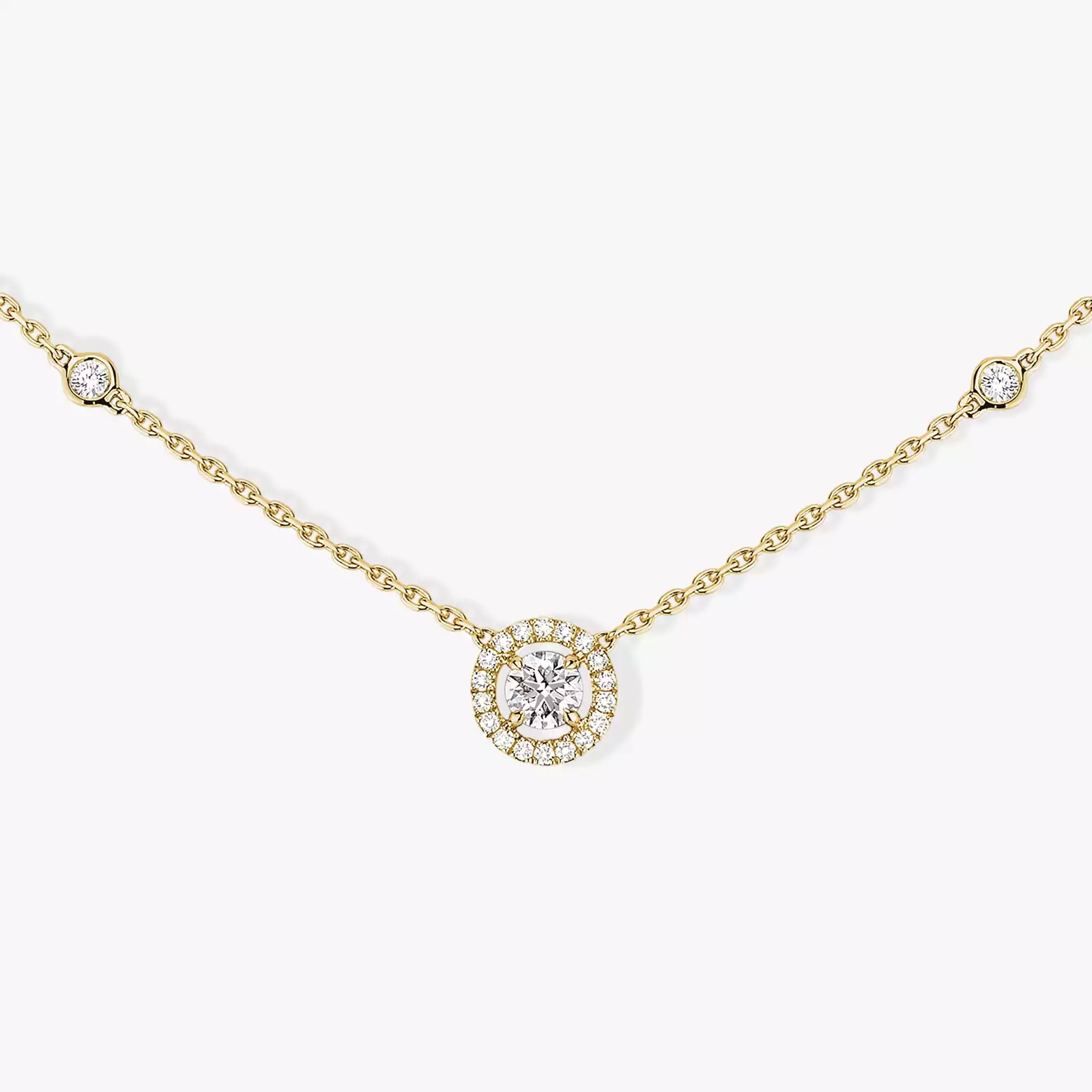 Collier Femme Or Jaune Diamant Joy Diamant Rond 0,20ct 04281-YG
