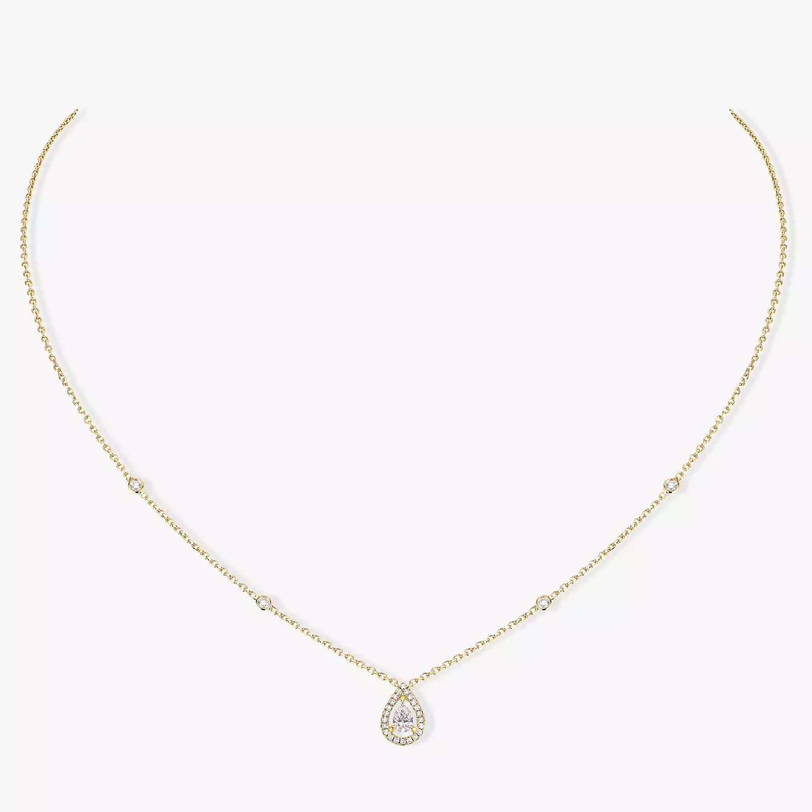 Necklace For Her Yellow Gold Diamond Joy Pear Diamond 0.25ct 05224-YG