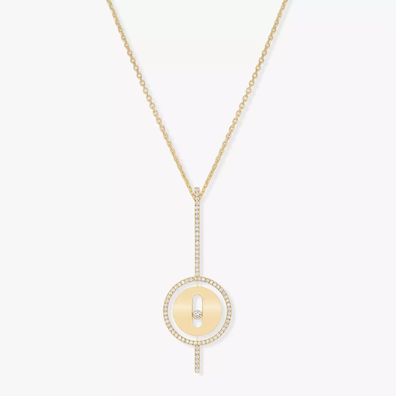Lucky Move Arrow Yellow Gold For Her Diamond Necklace 10113-YG