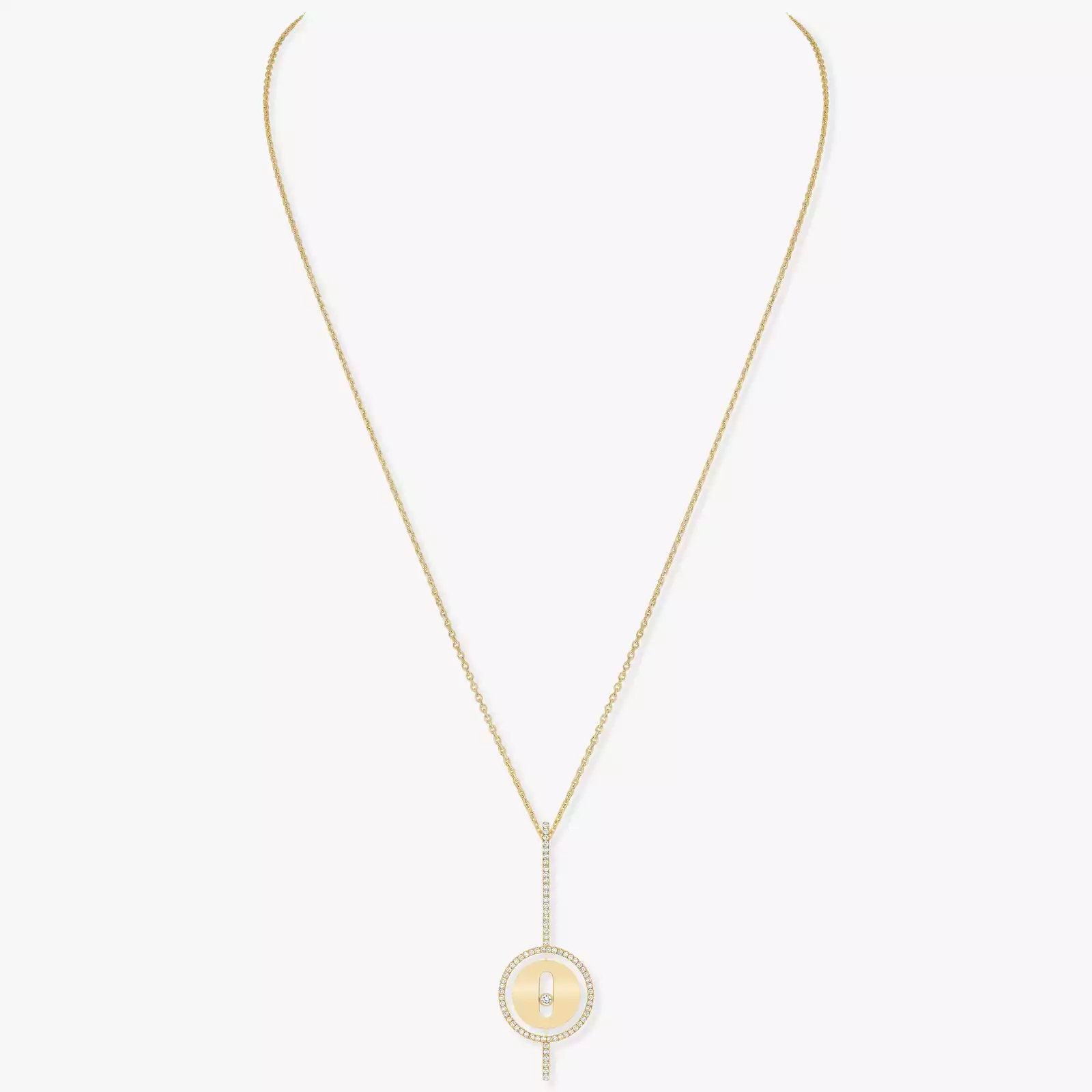 Lucky Move Arrow Yellow Gold For Her Diamond Necklace 10113-YG