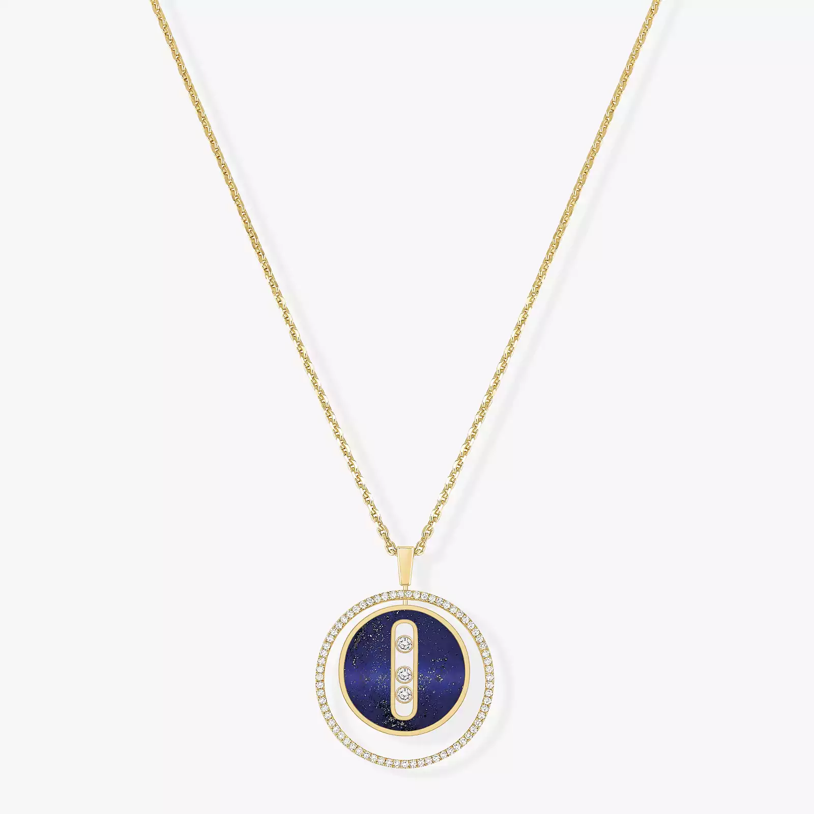 Lucky Move MM Lapis Lazuli Yellow Gold For Her Diamond Necklace 10839-YG