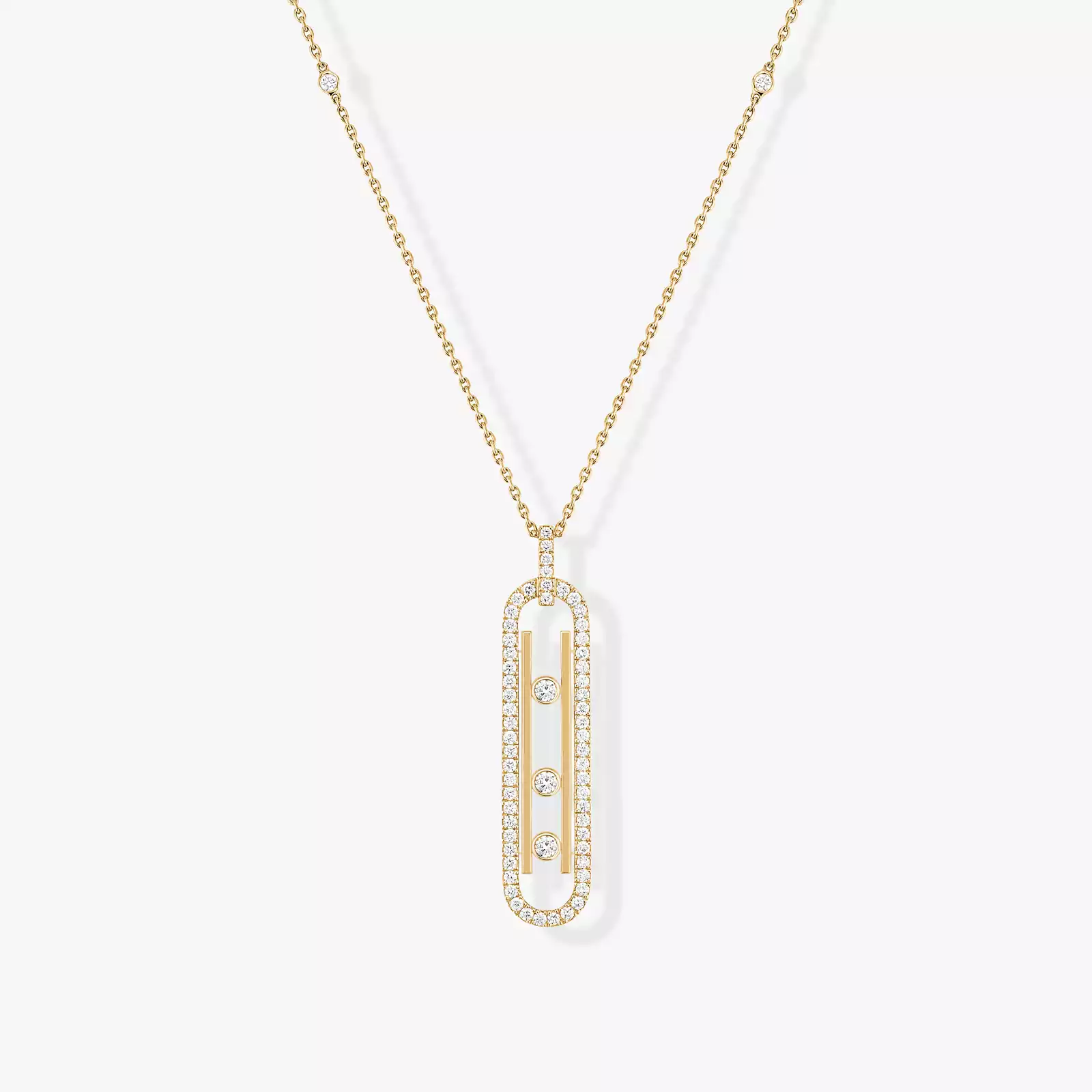 Move 10th SM Necklace Yellow Gold For Her Diamond Necklace 10032-YG