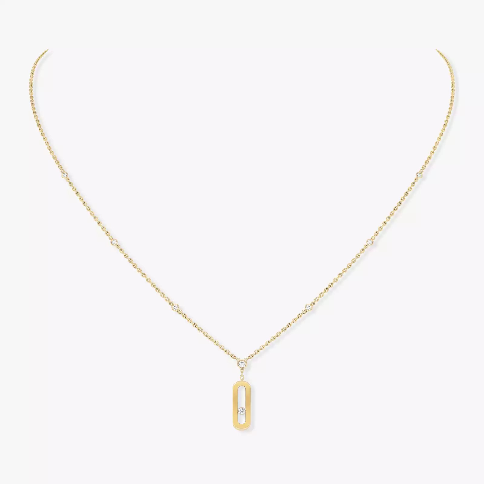 Collier Femme Or Jaune Diamant Collier Long Move Uno 10111-YG