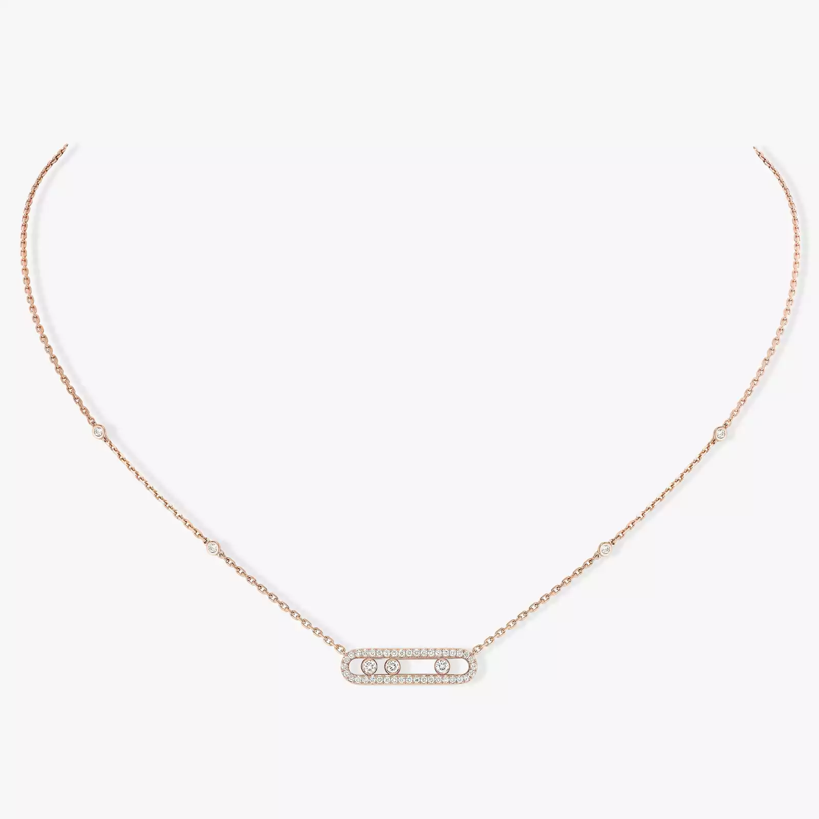 Baby Move Pavé Pink Gold For Her Diamond Necklace 04322-PG
