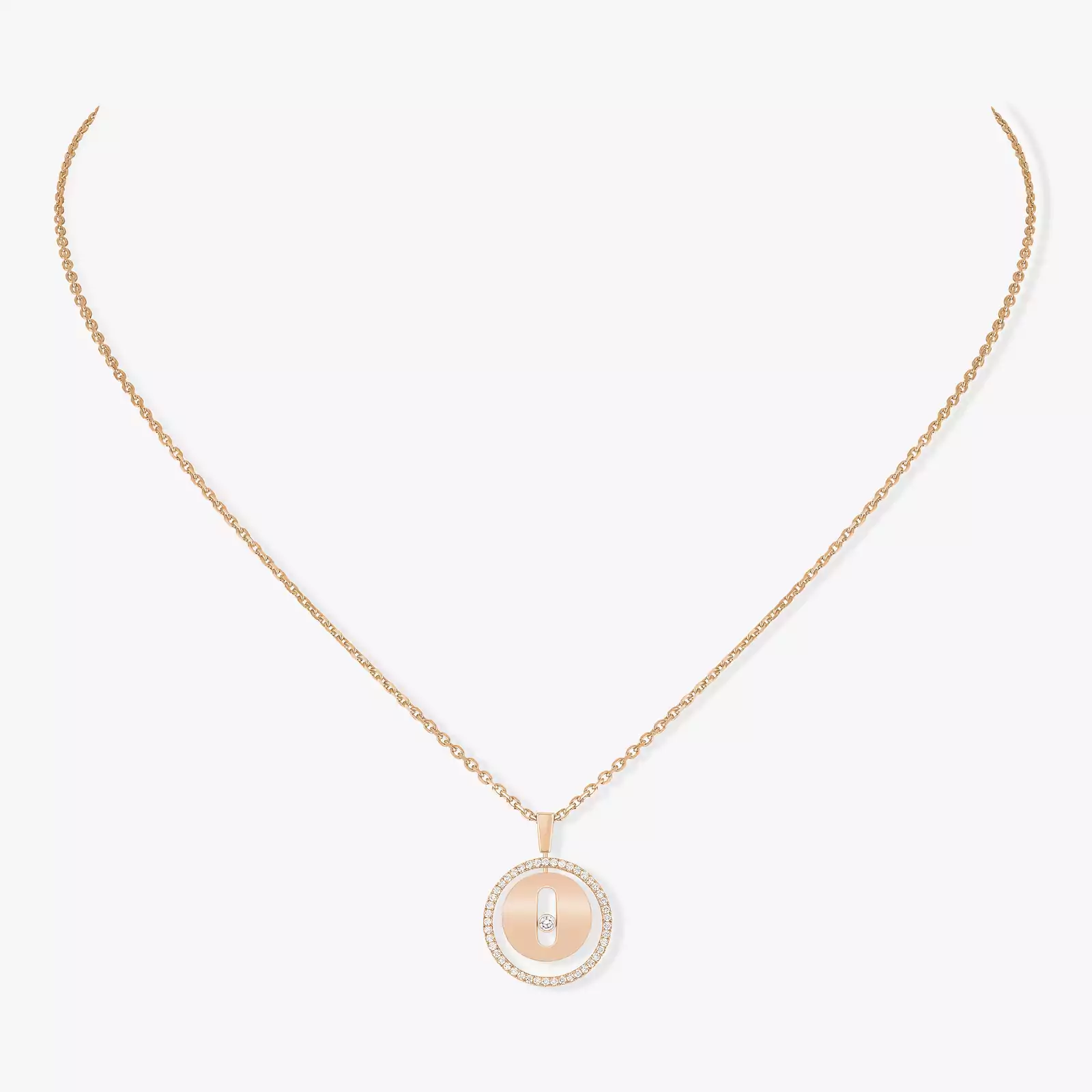 Lucky Move SM Pink Gold For Her Diamond Necklace 07396-PG