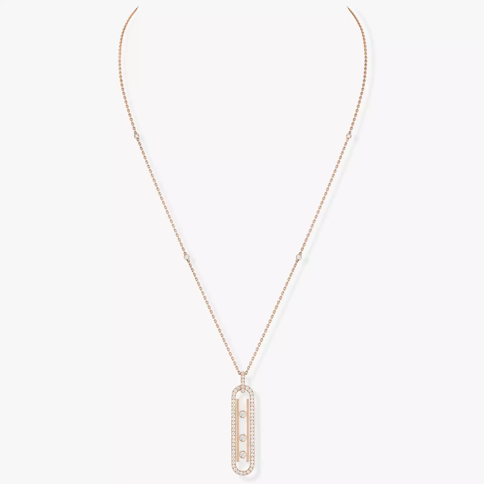 Move 10th SM Necklace Pink Gold For Her Diamond Necklace 10032-PG