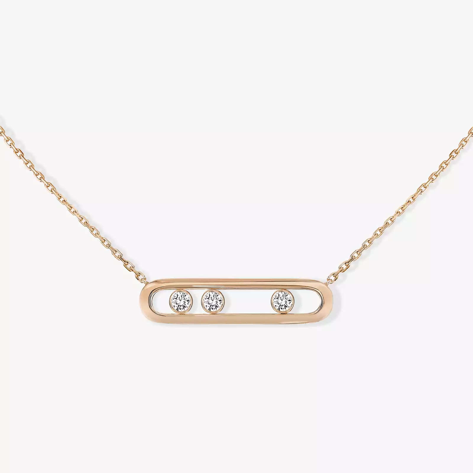 Necklace For Her Pink Gold Diamond Move 03997-PG