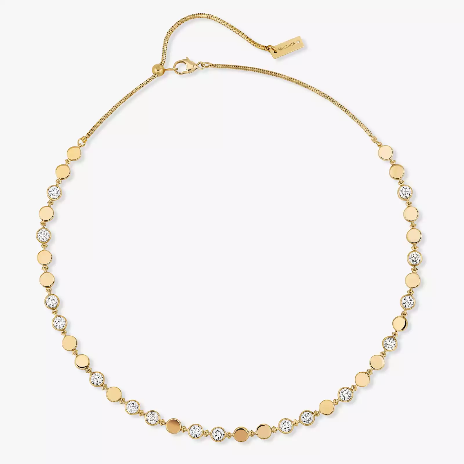 D-Vibes Halskette MM Für sie Diamant Kette Gelbgold 12483-YG