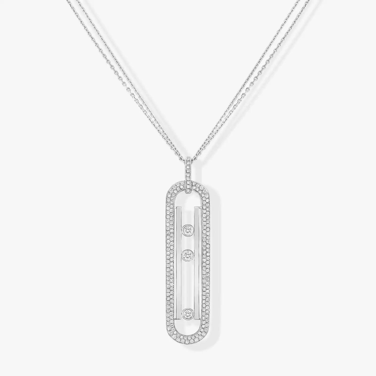Sautoir Move 10th Anniversary White Gold For Her Diamond Necklace 07228-WG