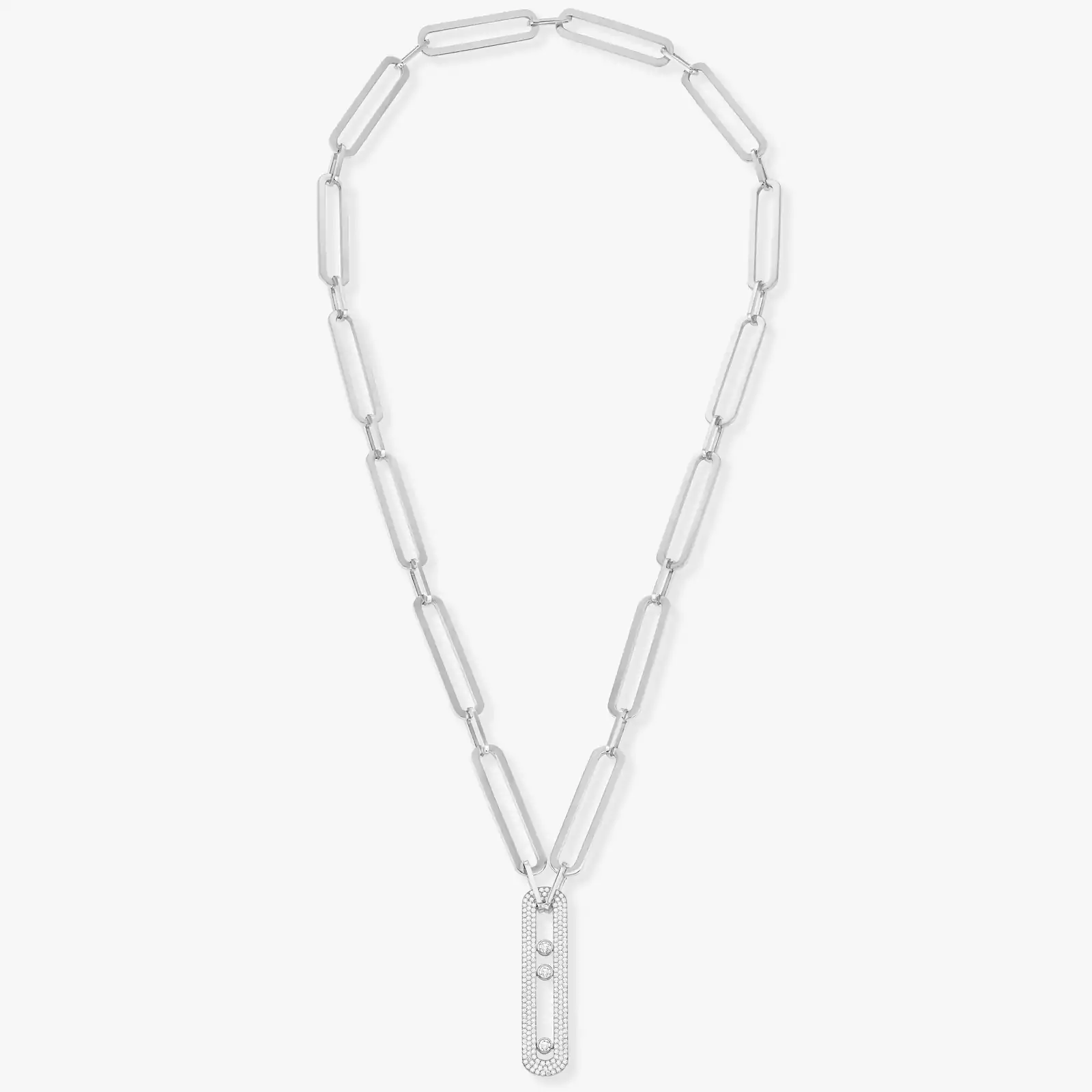 Move 10th Anniversary XL White Gold For Her Diamond Necklace 06768-WG