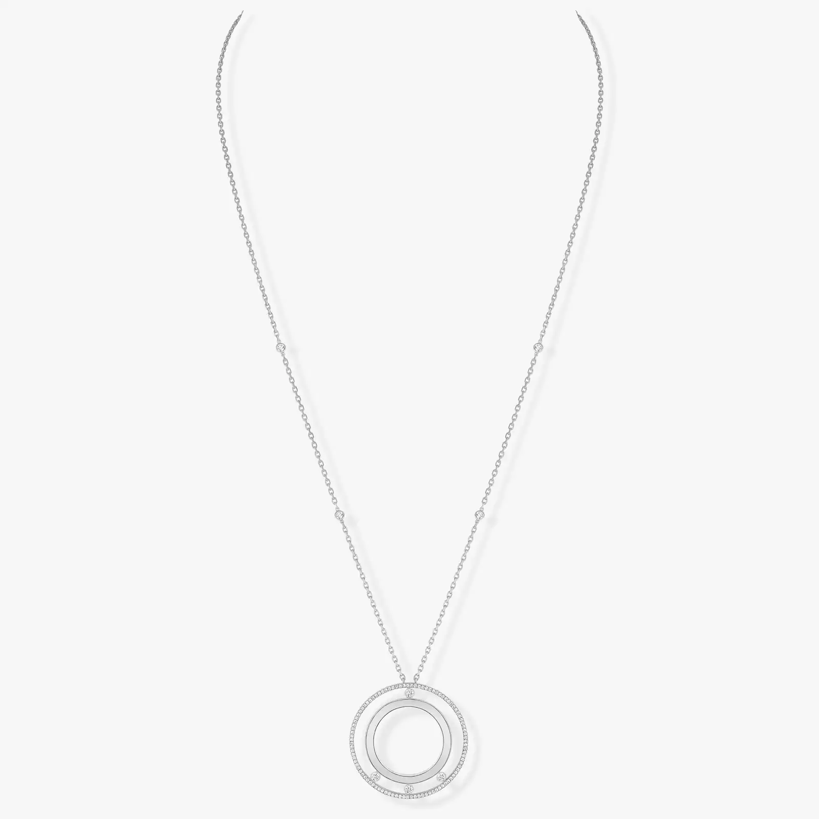Move Romane Long Necklace White Gold For Her Diamond Necklace 11169-WG