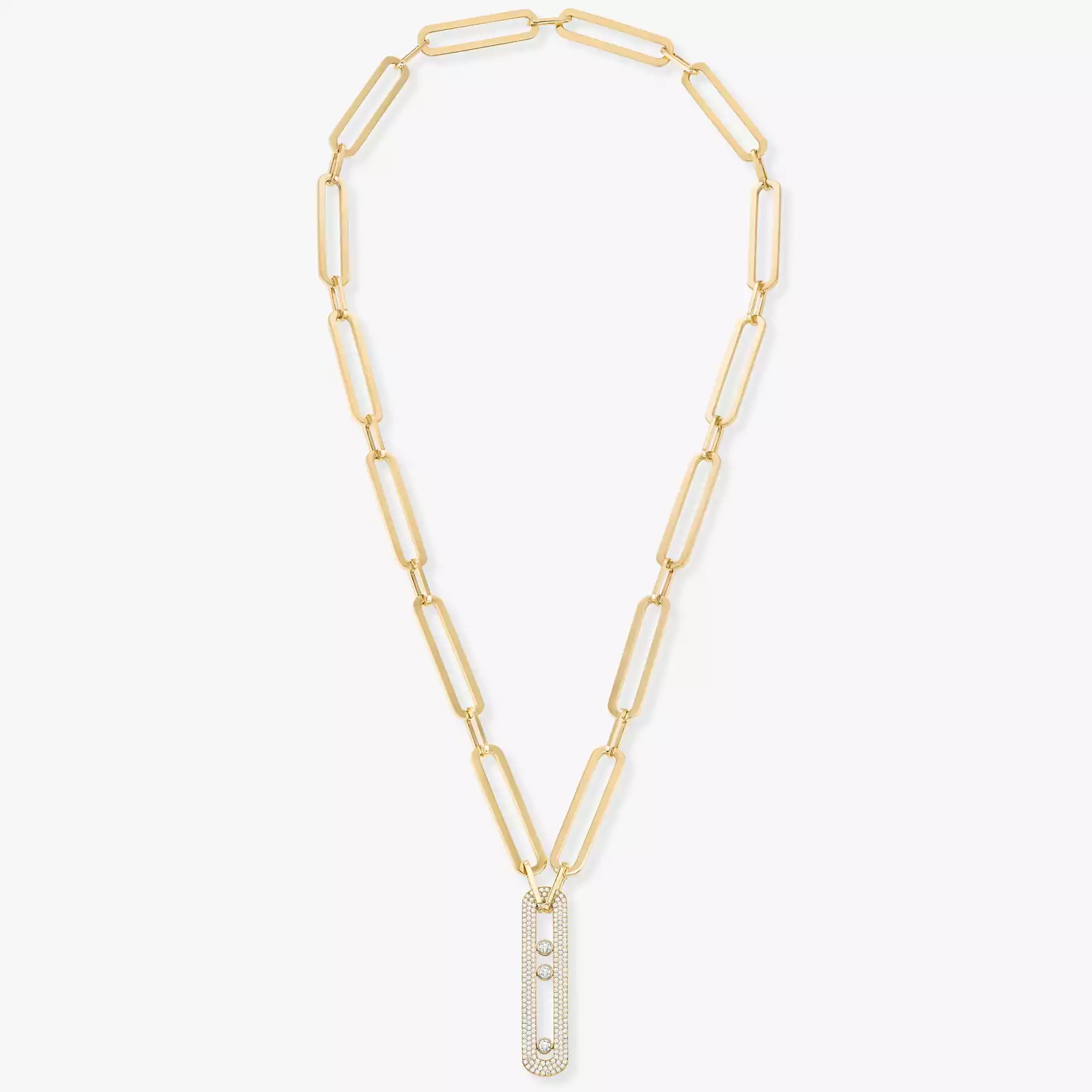 Move 10th Anniversary XL Yellow Gold For Her Diamond Necklace 06768-YG