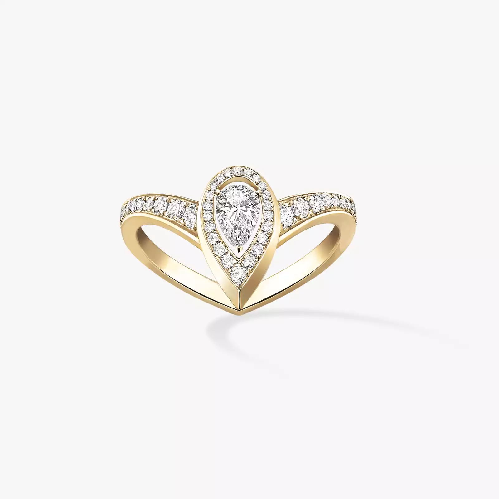 Fiery 0.10ct Yellow Gold For Her Diamond Ring 12086-YG