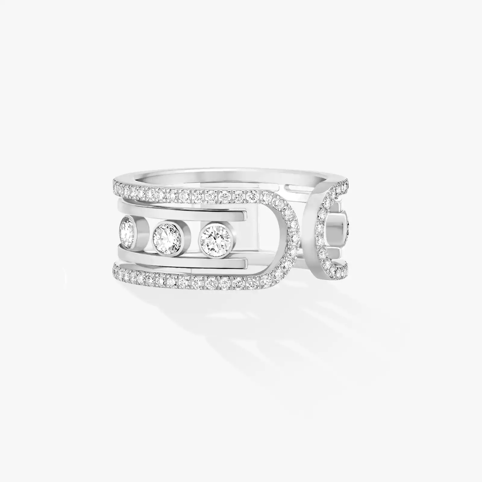 Bague Femme Or Blanc Diamant Move 10th 11955-WG