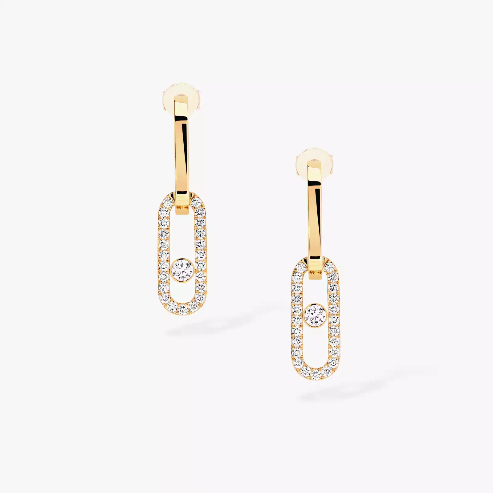 Boucles d'oreilles Femme Or Jaune Diamond Move Link 12469-YG