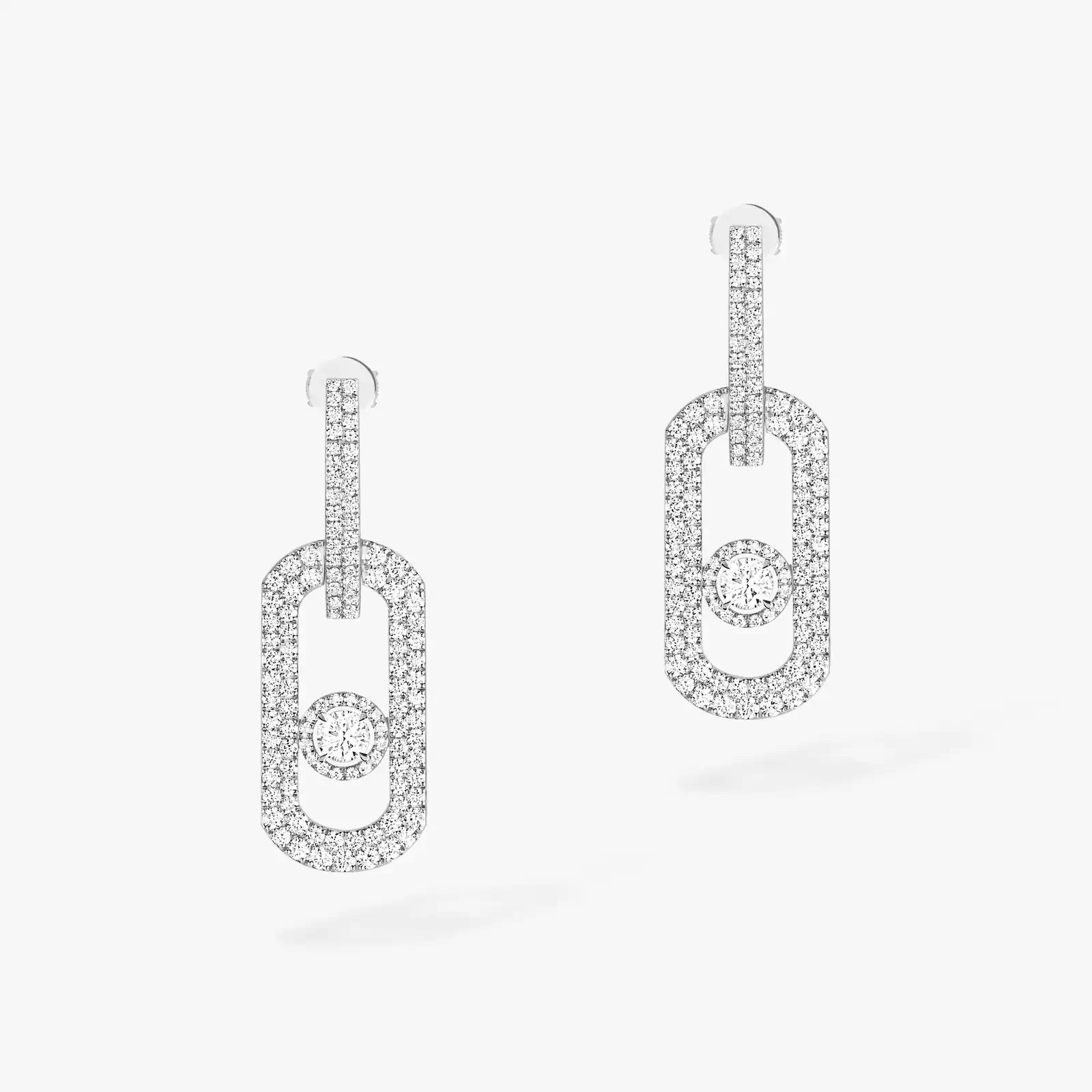 So Move XL Diamond Pavé Pendant Earrings White Gold For Her Diamond Earrings 13123-WG