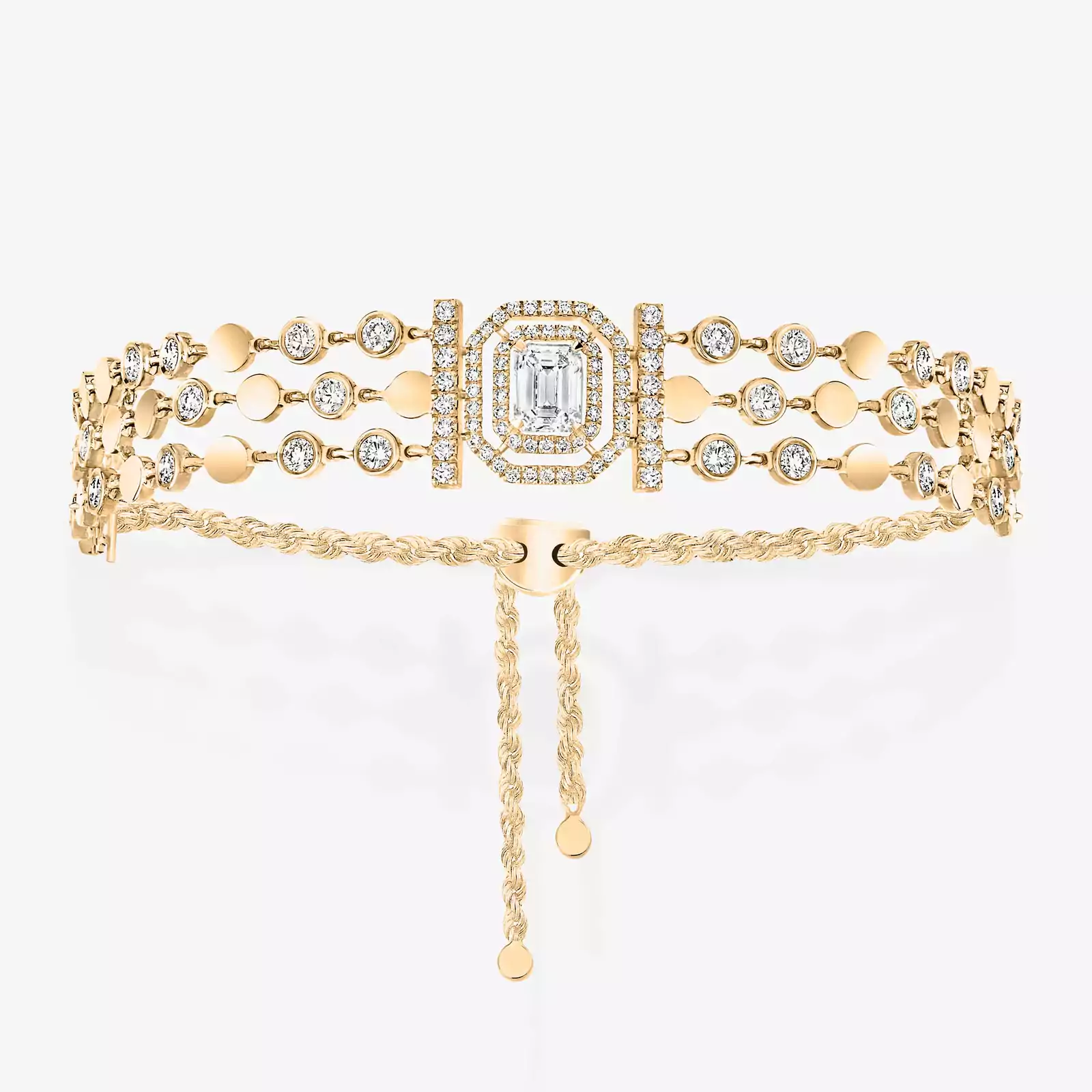 Bracelet Femme Or Jaune Diamant Bracelet D-Vibes Multi Rangs 12433-YG