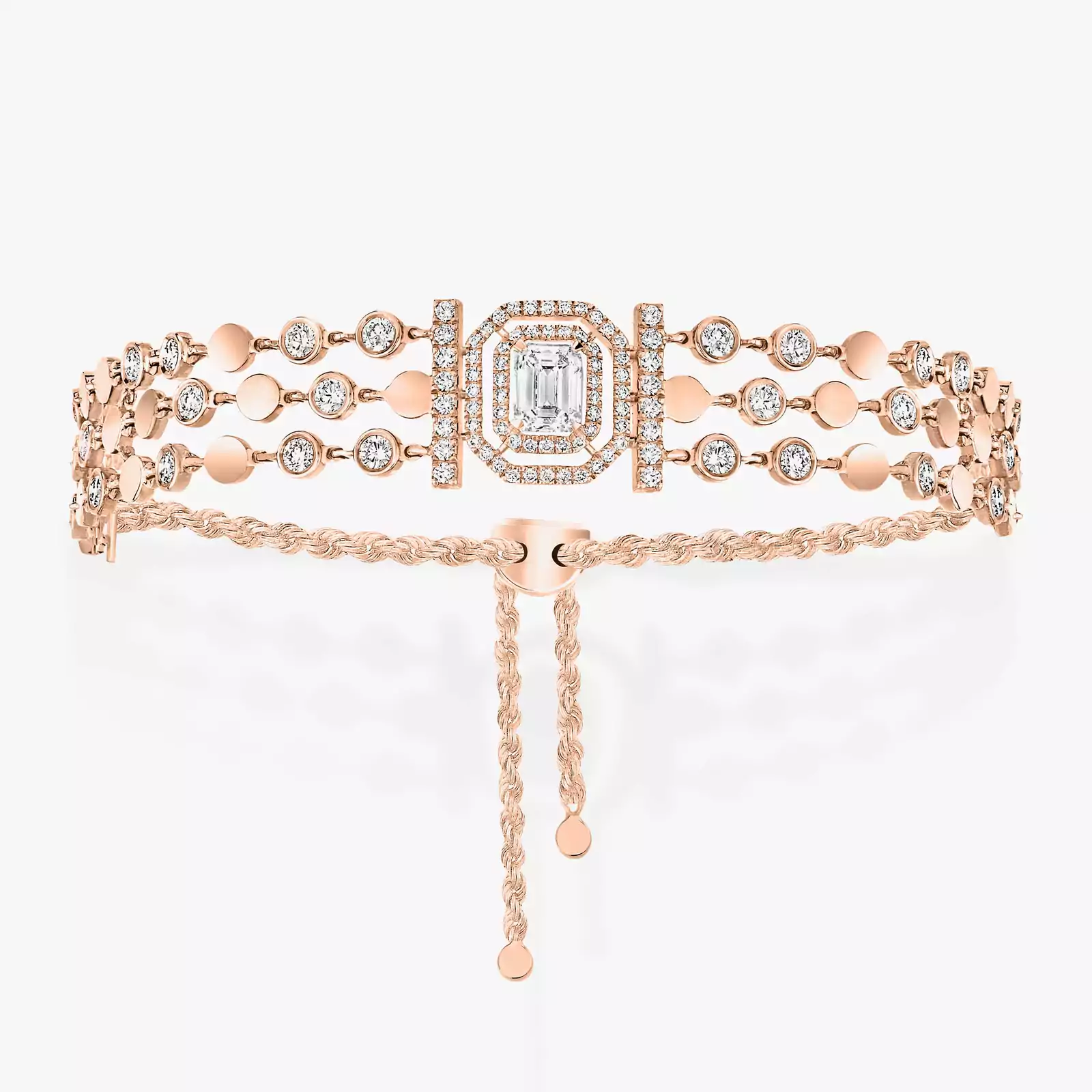 Bracelet For Her Pink Gold Diamond D-Vibes Multi-Row Bracelet 12433-PG